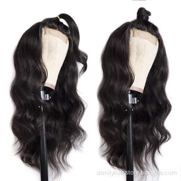 Real Virgin Human Hair Raw Indian Lace Closure Wig Body Wave 4*4 Wholesale Indian Virgin Remy Closure Swiss Lace Hair Wigs Human